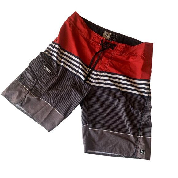 Bundle of 2 Men's Board Swim Shorts Rip Curl & Burnside Red & Blue Sz 38 Classic - Picture 16 of 16